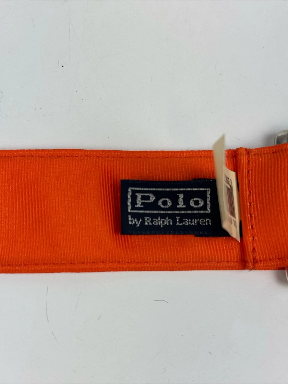 Polo by Ralph Lauren Bright Orange Canvas D-Ring Ribbon Belt